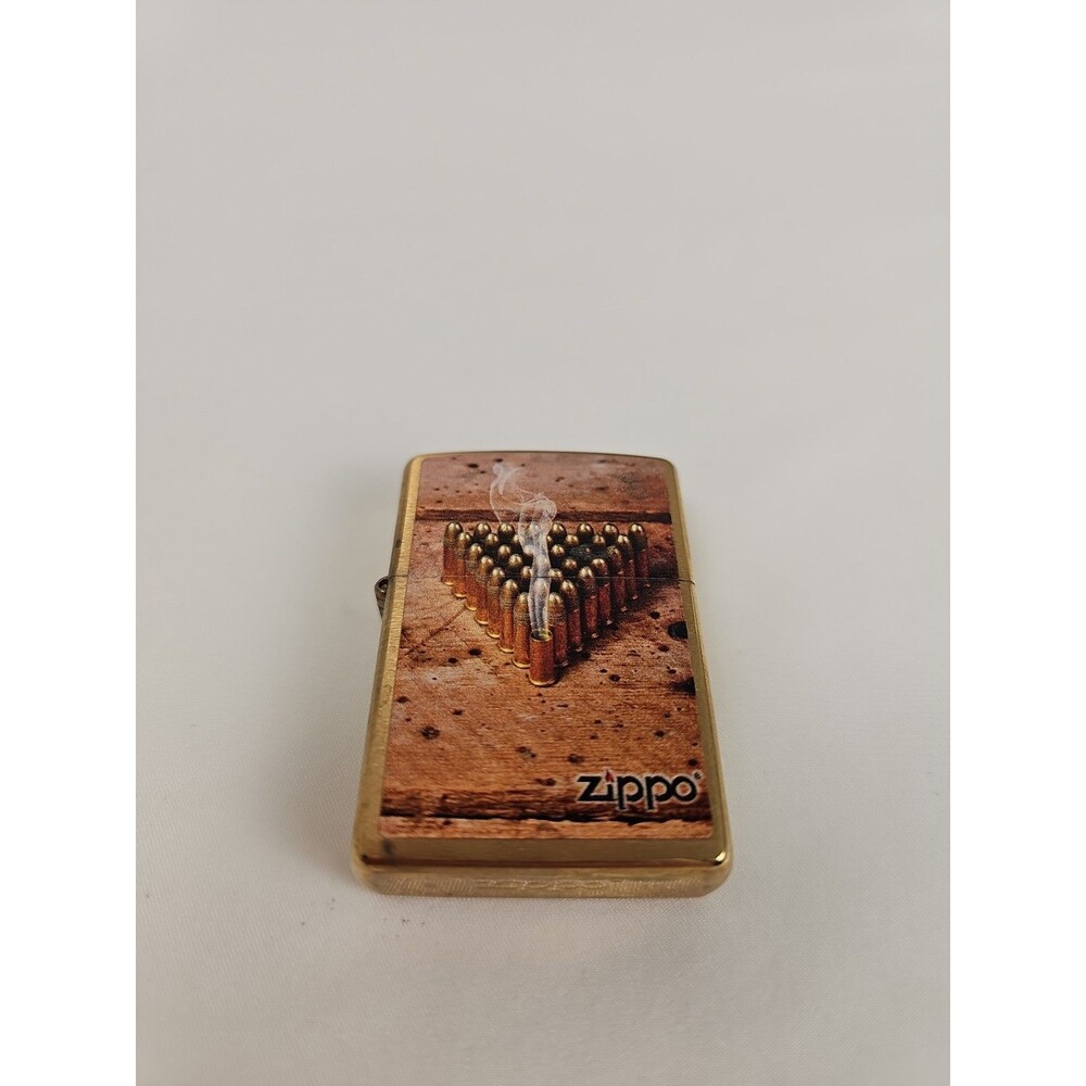 Zippo Bullet Heart Brass Windproof Lighter February 2015 USA